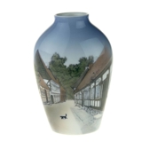 Vase with The Old Town in Aarhus, Bing & Grondahl No. 1302-6238