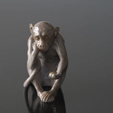 Small monkey with tortoise, the philosopher, Bing & Grondahl figurine