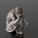 Small monkey with tortoise, the philosopher, Bing & Grondahl figurine no. 1510
