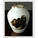Vase mit brauner Dekoration Goldregen, Bing & Gröndahl Nr. 158-5012 oder 158-12