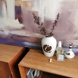 Vase med brun dekoration, Bing & Grondahl nr. 158-5143