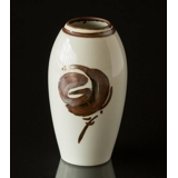 Vase with brown decoration Laburnum, Bing & Grondahl No. 158-5251