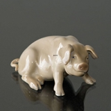Sitting pig, Bing & Grondahl figurine no. 1020405