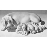 Sow with eight piglets, Bing & Grondahl figurine