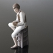 Mandolin Player sitting on a stool, Bing & Grondahl musical figurine No. 1600