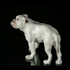 Large White Bulldog looking up, Bing & Grondahl dog figurine no. 1605