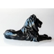 Black Lion (UNICA) lying majesticly with head high, Bing & Grondahl figurine No. 1677