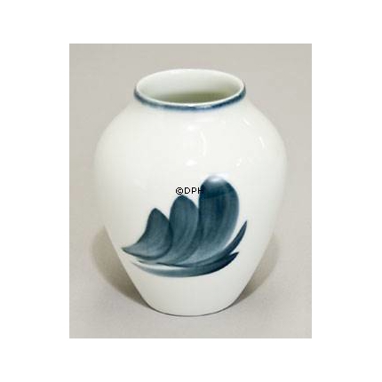 Vase med blå dekoration, Bing & Grondahl nr. 168-5012
