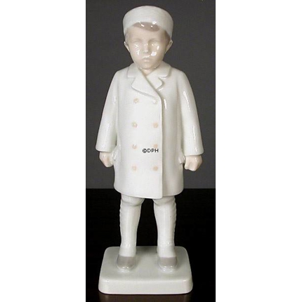 Boy in coat and hat, standing, Bing & Grondahl figurine no. 1783