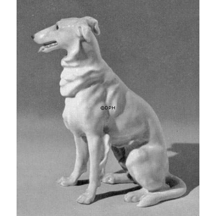 Sitting Borzoi, Bing & Grondahl dog figurine no. 1814