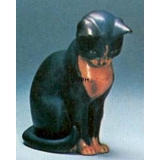 Katze sitzend, Bing & Gröndahl Steingut Figur