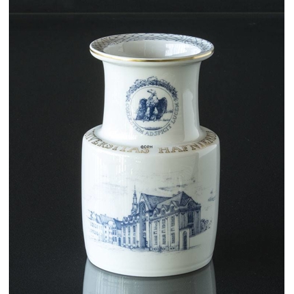 Vase mit der Universität von Kopenhagen, Bing & Gröndahl Nr. 1890-5750