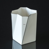 Bing & Grøndahl Futura vase med sølv dekoration, Design: Else Kamp