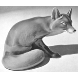 Siddende ræv, 21,5cm, Bing & Grøndahl figur