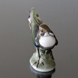 Peewit standing straight, Bing & Grondahl bird figurine No. 1980