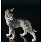 German Shepherd standing, Bing & Grondahl dog figurine
