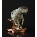 Parrot looking down to the side, Bing & Grondahl stoneware bird figurine no. 2019