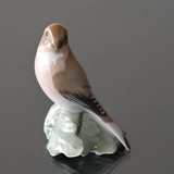Linnet looking to the side, Bing & Grondahl bird figurine No. 2020