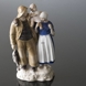 Fisherman's family with the child lifted high, Bing & Grondahl figurine No. 2025