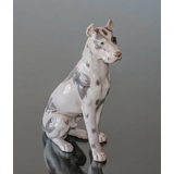 Great Dane, Sitting at attention, Bing & Grondahl dog figurine No. 2038