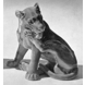 Lioness, grooming, Bing & Grondahl figurine no. 2051