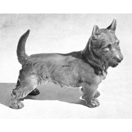 Stående Skotsk Terrier 19cm, Bing & Grøndahl hundefigur nr. 2069