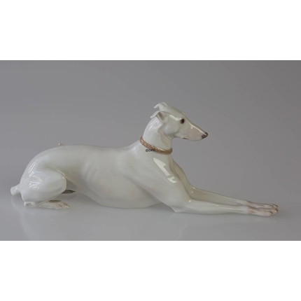Greyhound lying down, Bing & Grondahl dog figurine no. 2079
