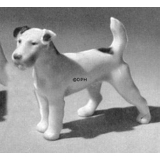Wire-haired foxterrier standing, Bing & Grondahl dog figurine