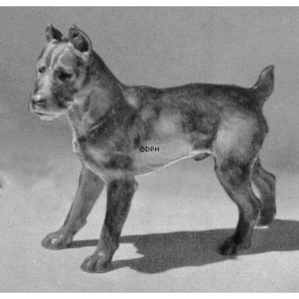 Schnauzer, 18cm, Bing & Grøndahl hundefigur nr. 2091