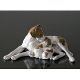 Pointer with puppies, Bing & Grondahl dog figurine