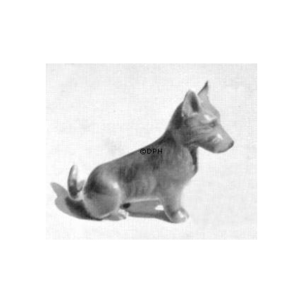 Siddende Skotsk Terrier, Bing & Grøndahl hundefigur nr. 2170