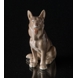 German Shepherd sitting, Bing & Grondahl dog figurine No. 2197