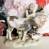 Girl with goose and cow, Bing & Grondahl figurine