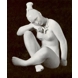 Naked woman sitting, white Bing & Grondahl figurine no. 2281
