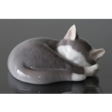 Cat, sleeping, Bing & Grondahl cat figurine
