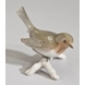 Rothkelchen auf Ast schaut zur Seite, Bing & Gröndahl Vogelfigur Nr. 2311