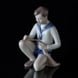 Little sailor/boy scout learning the ropes, Bing & Grondahl figurine No. 2321