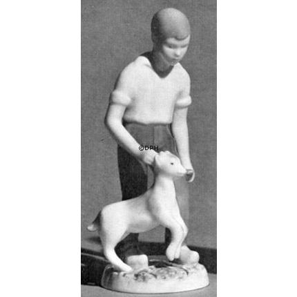 Boy with dog, Bing & Grondahl figurine no. 2331