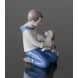 Boy with Dog, true friendship, Bing & Grondahl figurine No. 2334