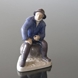 Fisherman sitting with pipe, Bing & Grondahl figurine no. 489 or 2370