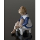 Marianne, girl tying shoelace, Bing & Grondahl figurine no. 491 or 2373