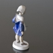 Hallo again, Girl taking of her coat, Bing & Grondahl figurine No. 2387
