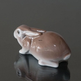 Brown rabbit lying down, Bing & Grondahl figurine