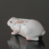 White rabbit lying down, Bing & Grondahl figurine No. 2441