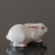 White rabbit lying down, Bing & Grondahl figurine No. 2441