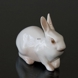 White rabbit sitting, Bing & Grondahl figurine No. 2442