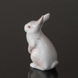 White rabbit, standing keeping look out, Bing & Grondahl figurine No. 2443
