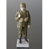 Soldier in battle gear to serve and protect, Bing & Grondahl figurine