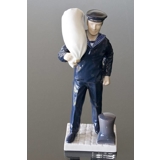 Mariner in service uniform with sailor's bag, Bing & Grondahl figurine, Royal Marine