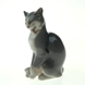 Graue Katze, Bing & Gröndahl Katze Figur Nr. 2452